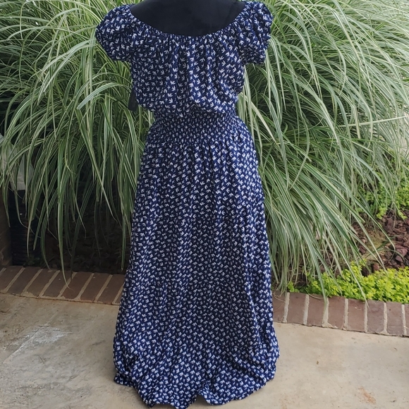 Ana & Rosa blue white bird dress - Picture 5 of 9